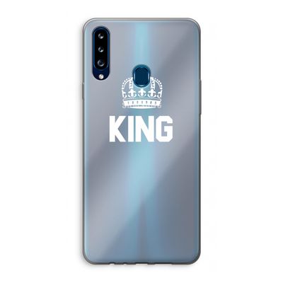King zwart: Samsung Galaxy A20s Transparant Hoesje