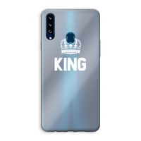 King zwart: Samsung Galaxy A20s Transparant Hoesje