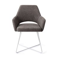 Jesper Home Yanai eetkamerstoel Amazing Grey cross white