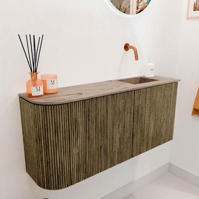 Toiletmeubel Mondiaz Joya Dlux | 91.6 cm | Meubelkleur Dusk | Faye wastafel Arena Wasbak Rechts | Zonder kraangat(en)