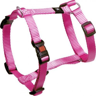 Hondentuig H-harnas Ziggi Roze 35 - 50 cm x 15 mm Flamingo Roos Hondentuig H-harnas Ziggi Roze 35 - 50 cm x 15 mm Flamingo Roos