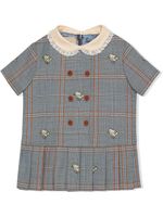 Gucci Kids robe plissée à carreaux - Bleu - thumbnail