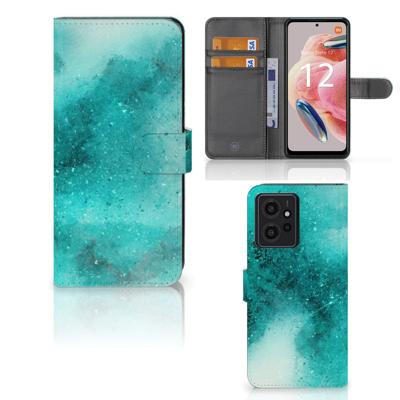 Hoesje Xiaomi Redmi Note 12 4G Painting Blue | Portemonnee hoesje