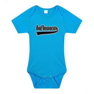 Baby rompertje - Influencer - blauw - cadeau romper - kraamcadeau