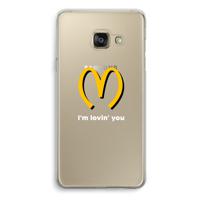 I'm lovin' you: Samsung Galaxy A3 (2016) Transparant Hoesje
