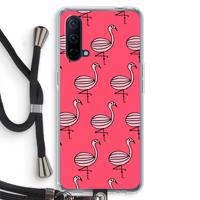 Flamingo: OnePlus Nord CE 5G Transparant Hoesje met koord - thumbnail
