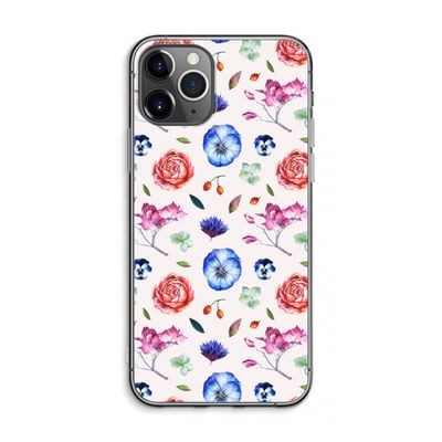 Bloemetjes: iPhone 11 Pro Max Transparant Hoesje