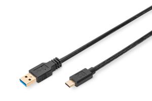 Digitus DB-300146-010-S USB-kabel 1 m USB 3.2 Gen 2 (3.1 Gen 2) USB C USB A Zwart
