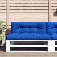 VidaXL Palletkussens 2 st stof koningsblauw