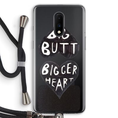 Big butt bigger heart: OnePlus 7 Transparant Hoesje met koord