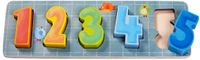 Haba vormenpuzzel Getallen junior hout 5 stukjes - thumbnail