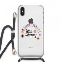 Happy days: iPhone XS Max Transparant Hoesje met koord
