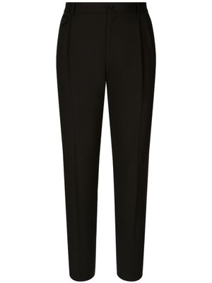 Dolce & Gabbana pantalon fuselé à plis - Noir