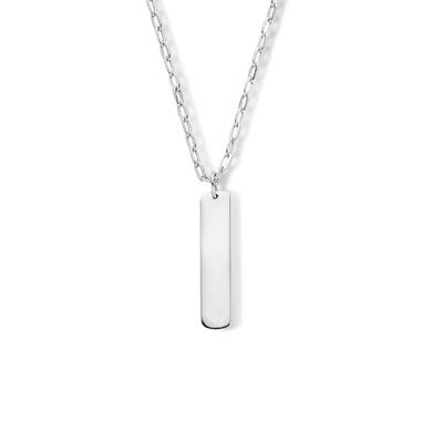 Ketting Graveerplaatje zilver 2 mm 41 + 4 cm