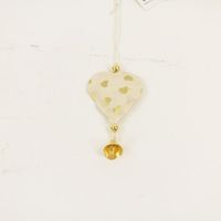 Hanger Ornament Hartjes Print Goud - set 5 x