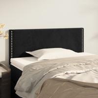 Hoofdbord 90x5x78/88 cm fluweel zwart - thumbnail