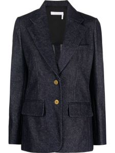 Chloé blazer à simple boutonnage - Bleu