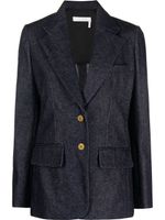 Chloé blazer à simple boutonnage - Bleu