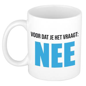 Cadeau koffie/thee mok - blauw - de slimste - 300 ml - keramiek