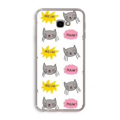 Meow: Samsung Galaxy J4 Plus Transparant Hoesje