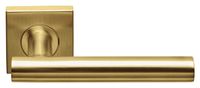 Deurkruk BASICS LB7-19BSQ geveerd op vierkant rozet - PVD goud - thumbnail