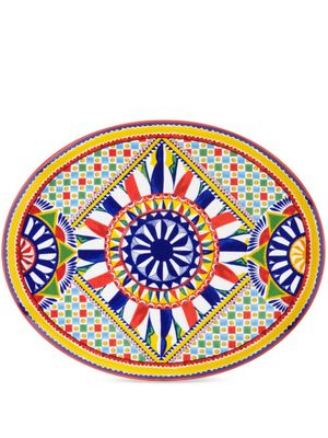 Dolce & Gabbana plat Carretto Siciliano en porcelaine - Bleu