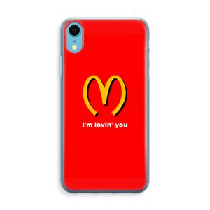 I'm lovin' you: iPhone XR Transparant Hoesje