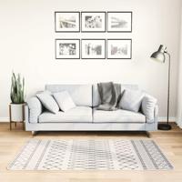 VidaXL Vloerkleed wasbaar anti-slip 80x150 cm zwart en wit