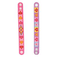 Grafix Diamond painting armbanden roze, 2st. Grafix Diamond painting armbanden roze, 2st.