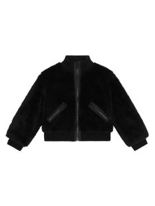 Dolce & Gabbana Kids veste en fourrure artificielle - Noir