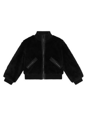 Dolce & Gabbana Kids veste en fourrure artificielle - Noir
