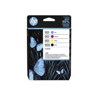 HP 950 zwarte/951 originele cyaan/magenta/gele inktcartridges, 4-pack