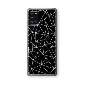 Geometrische lijnen wit: Samsung Galaxy A31 Transparant Hoesje