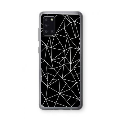 Geometrische lijnen wit: Samsung Galaxy A31 Transparant Hoesje