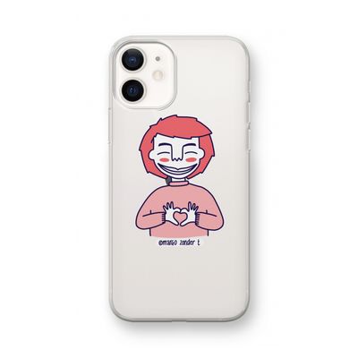 Hartje: iPhone 12 mini Transparant Hoesje