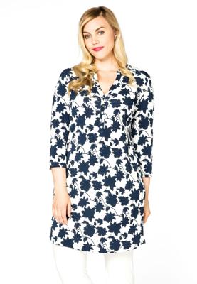 Yoek Tuniek met knoopjes CLAUDIA | Wit | Maat 50/52