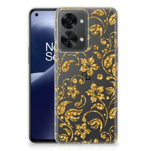 OnePlus Nord 2T TPU Case Gouden Bloemen