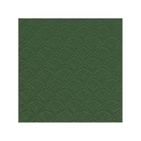16x Luxe 3-laags servetten met patroon donker groen 33 x 33 cm - thumbnail