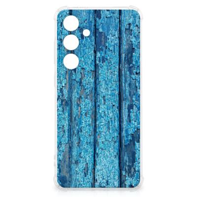 Samsung Galaxy S24 FE Stevig Telefoonhoesje Wood Blue Samsung Galaxy S24 FE Stevig Telefoonhoesje Wood Blue