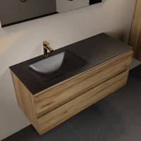 Mondiaz Aivy 120 cm badmeubelset chai - met wastafel urban 1 kraangat links met spiegel