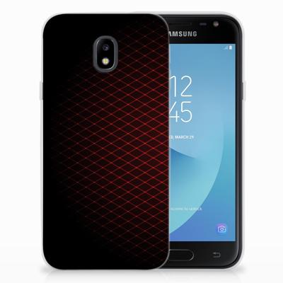 Samsung Galaxy J3 2017 | TPU bumper | Geruit Rood