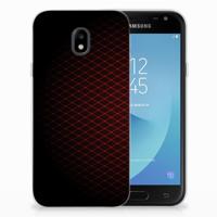 Samsung Galaxy J3 2017 | TPU bumper | Geruit Rood