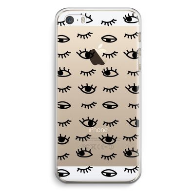 Eye pattern #2: iPhone 5 / 5S / SE Transparant Hoesje