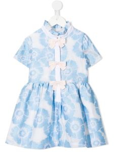 Hucklebones London robe à fleurs - Bleu