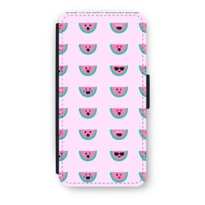 Smiley watermeloenprint: iPhone 7 Flip Hoesje