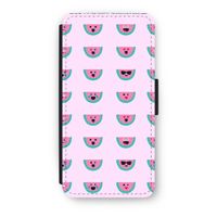Smiley watermeloenprint: iPhone 7 Flip Hoesje