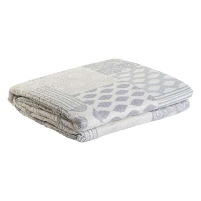 Sprei DKD Home Decor Beige Grijs Bed van 180 270 x 270 x 1 cm