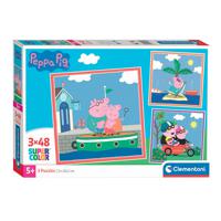 Clementoni Legpuzzel Super Color Vierkant Peppa Pig, 3x48st.