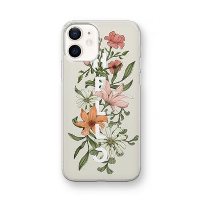 Hello bloemen: iPhone 12 mini Transparant Hoesje