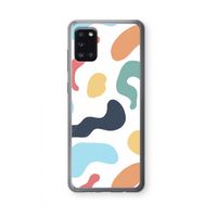 Memphis Shapes Blue: Samsung Galaxy A31 Transparant Hoesje